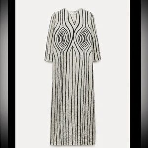 Zara Black and White Midi Dress